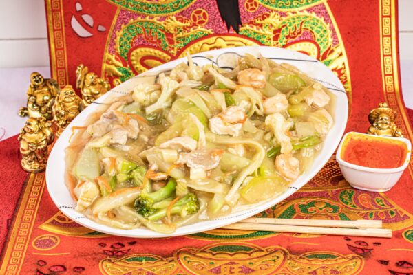 Chop Suey Con Camarones