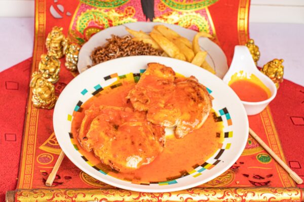 Pollo A La Plancha En Salsa Agridulce
